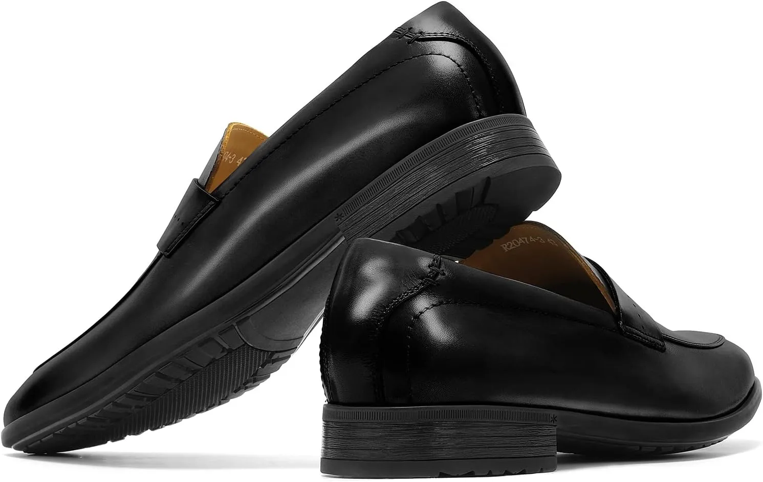 Men's Slip on Oxford Dress Shoes Classic Handmade Calfskin Manufacturing More Compact, Choose The Right Size to Modify The Foot Shape