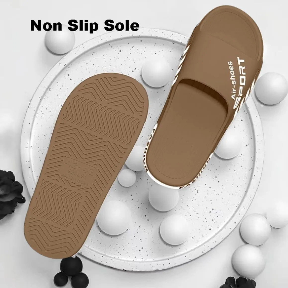 Mens Slippers Outdoor Athletic Sandals Fashion Sport Soft Slides Summer Beach Shoes