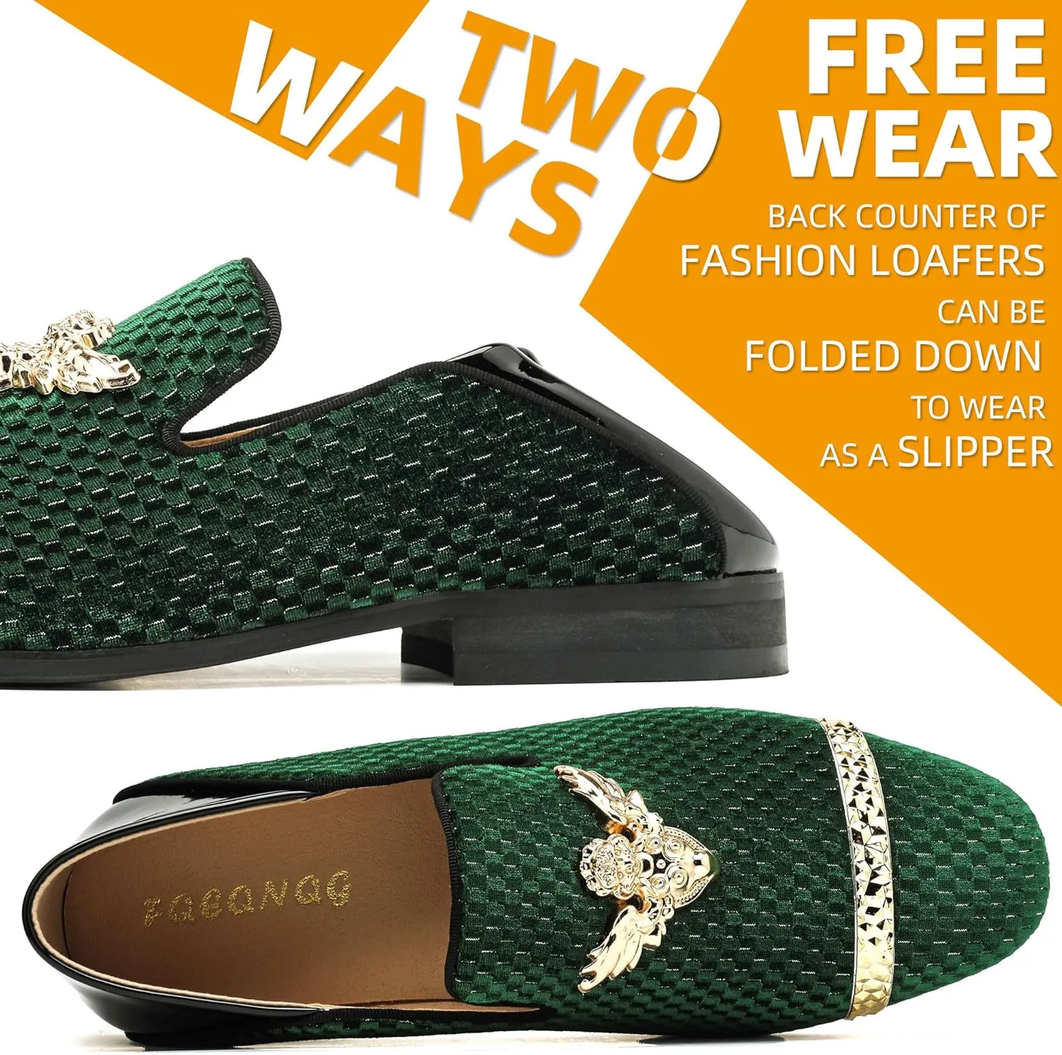 Men's Velvet Loafers Mens Shiny Slip-on Slippers, Classic Formal Wear Fashion Dress Loafer, Penny Party Wedding Dress Shoes for Men