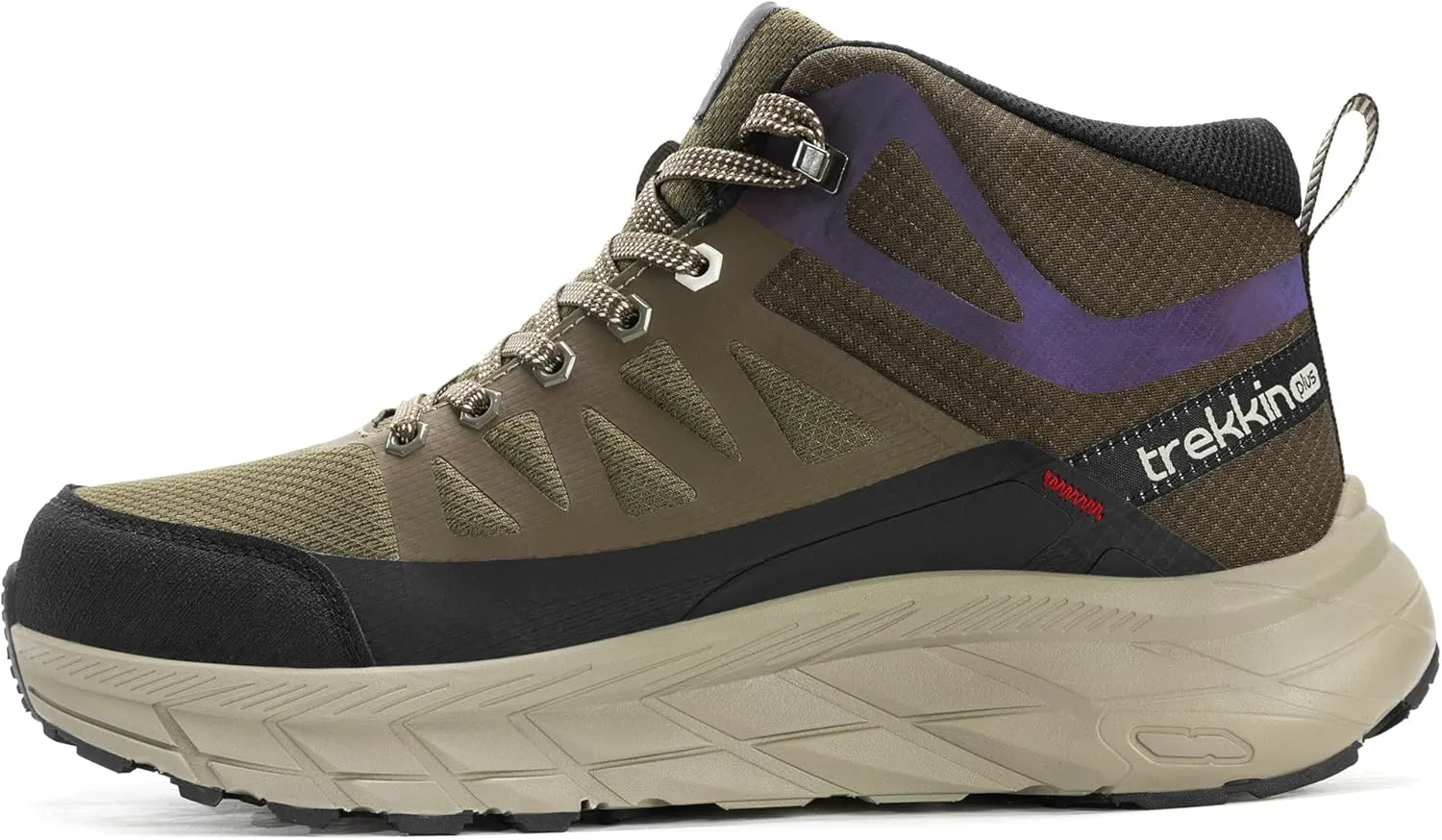 Men's Waterproof Slip Resistant Hiking Boots Outdoor Trail Trekking Camping Casual Walking Hunting Shoes Mountain Travel Mid Ankle Lace up