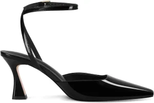 Mesh Kitten Heels for Women Closed Pointed Toe Slingback Buckle Strap Pumps Fashion Casual Dress High Heels