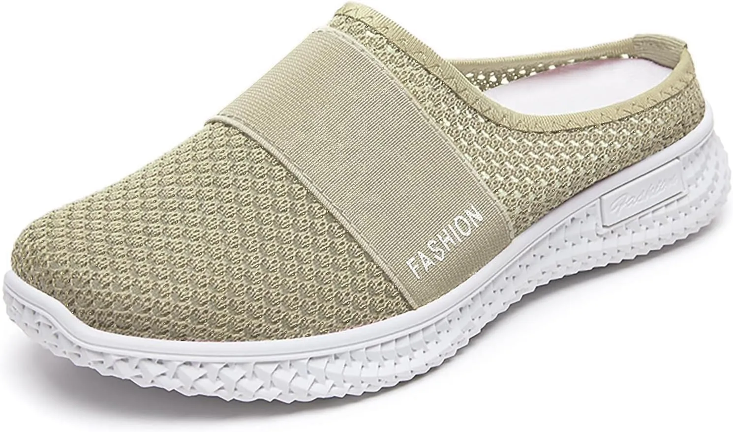 Mesh Mule Flats for Women Backless Breathable Mesh Walking Mules Sneakers Open Back Slip On Shoes Closed Toe Slides Slippers Comfortable Lightweight Casual Soft Soles Slippers Outdoor Sneakers
