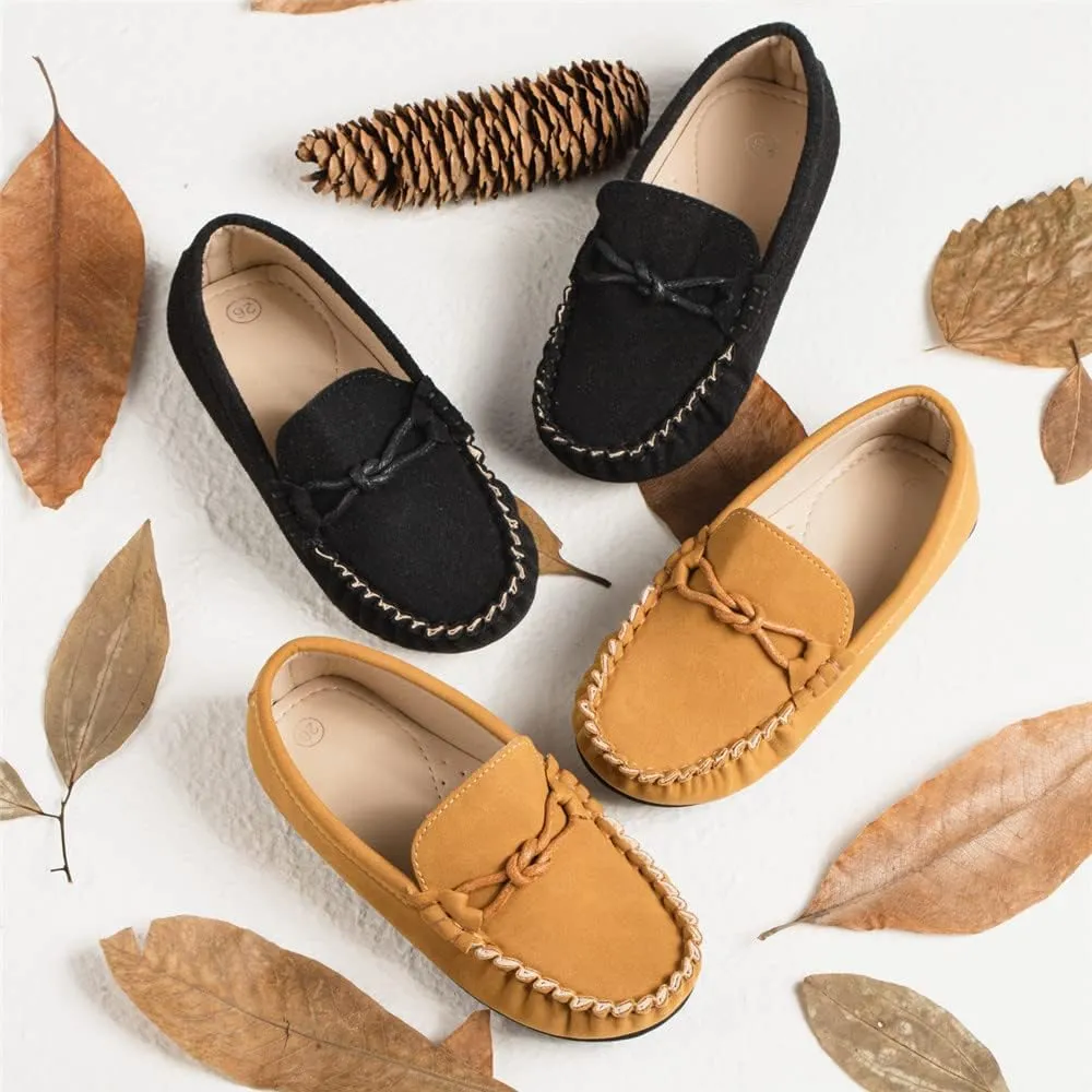 Miamooi Toddler Boys Girls Wedding Dress Shoes Little Kid Slip On Loafers School Uniform Moccasins Walking Shoe