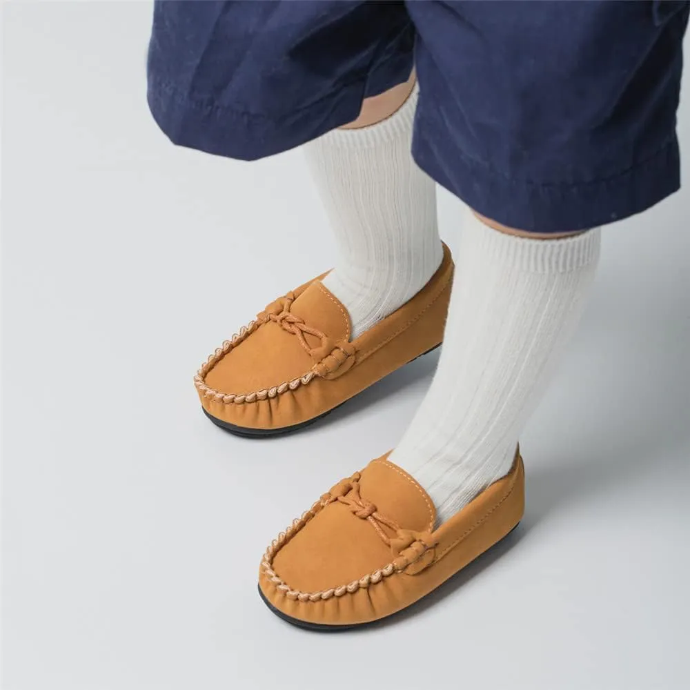 Miamooi Toddler Boys Girls Wedding Dress Shoes Little Kid Slip On Loafers School Uniform Moccasins Walking Shoe