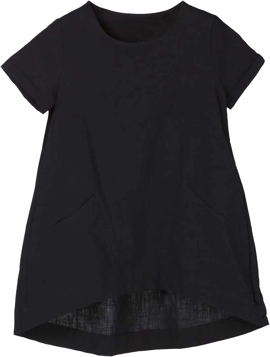 Minibee Women's Cotton Linen Short Sleeve Tunic/Top Tees
