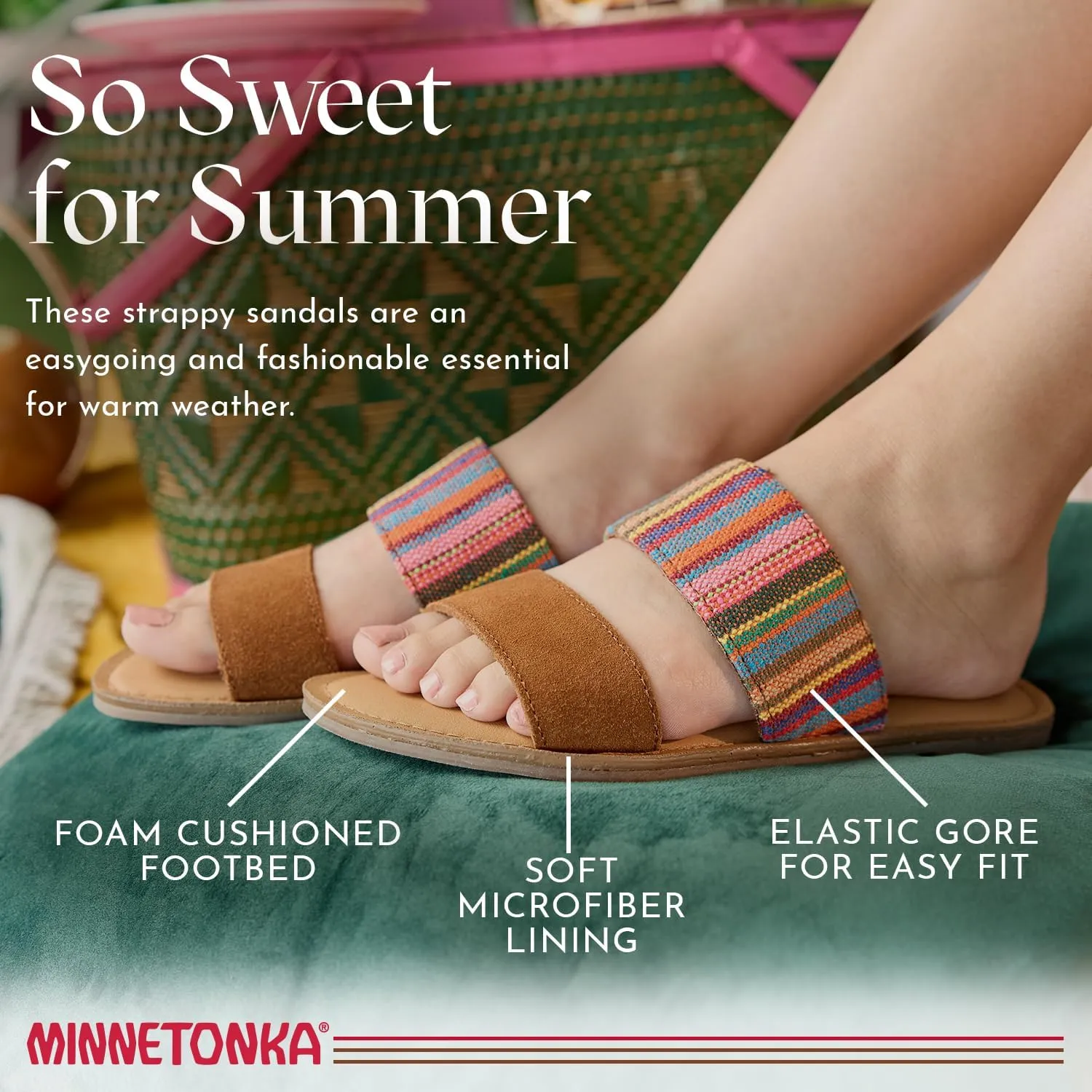 Minnetonka Women's Faribee & Franky Sandals