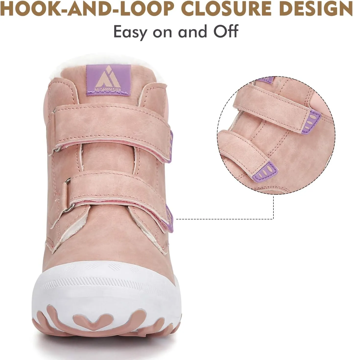 Mishansha Kids Hiking Boots Toddler Girls Boys Hiking Shoes Water-Resistant Anti-Collision Non-Slip Athletic Outdoor Trekking Boots
