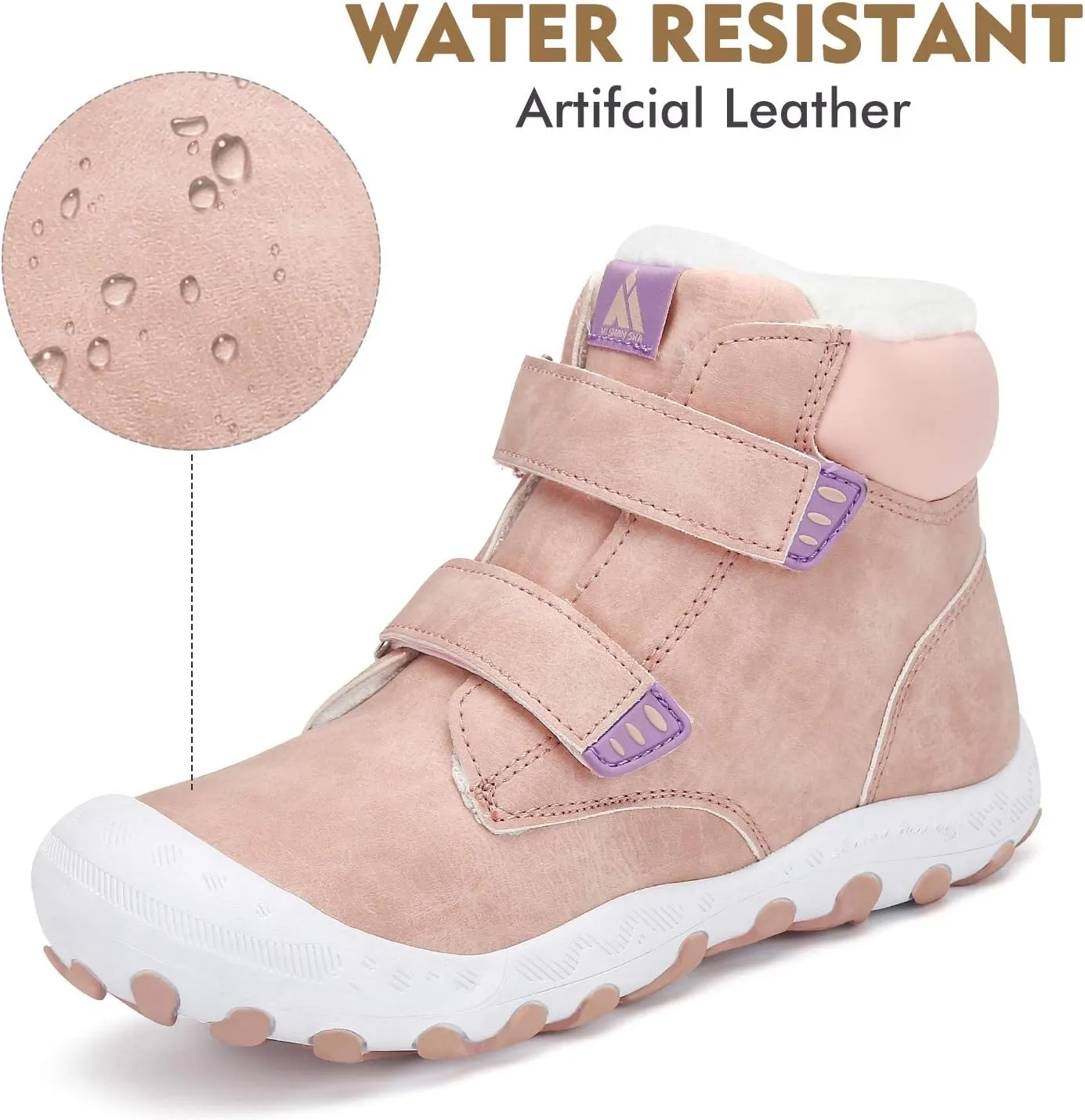 Mishansha Kids Hiking Boots Toddler Girls Boys Hiking Shoes Water-Resistant Anti-Collision Non-Slip Athletic Outdoor Trekking Boots