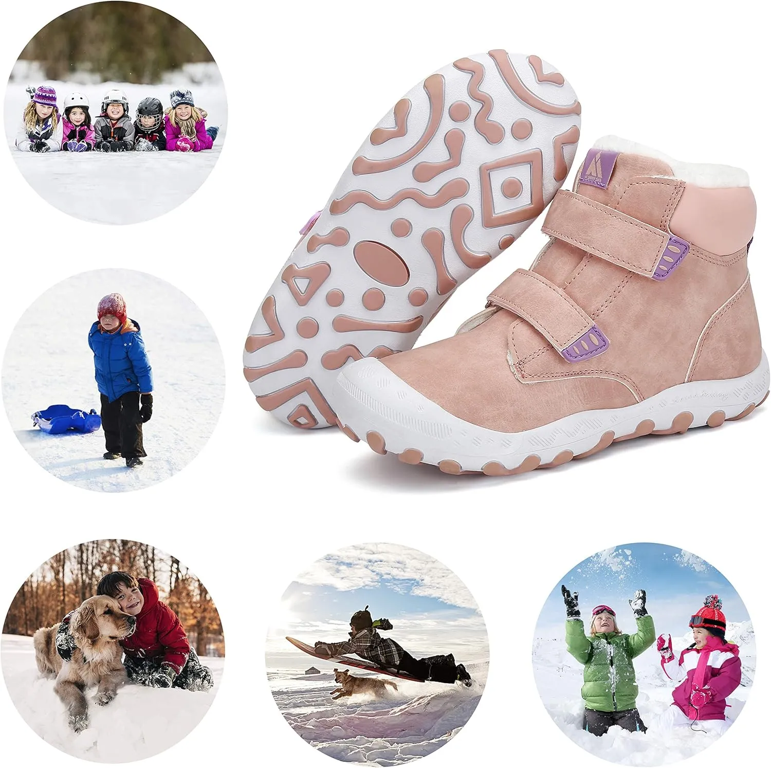 Mishansha Kids Hiking Boots Toddler Girls Boys Hiking Shoes Water-Resistant Anti-Collision Non-Slip Athletic Outdoor Trekking Boots