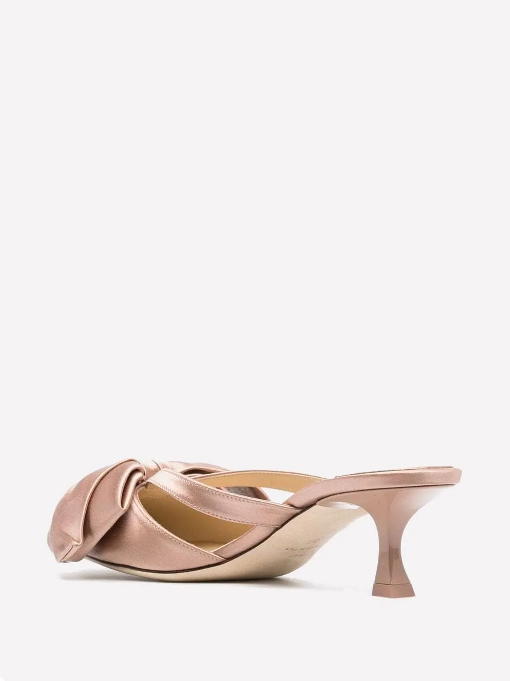 MissHeel Kitten Heels with Bow 2 inch Rhinestone Mules