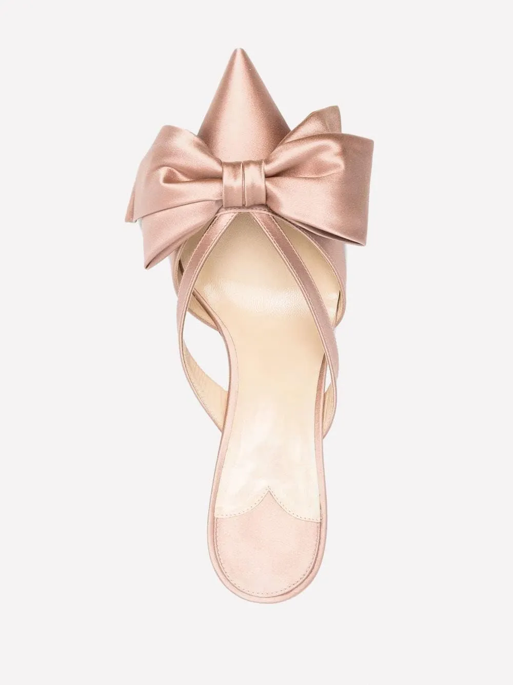 MissHeel Kitten Heels with Bow 2 inch Rhinestone Mules