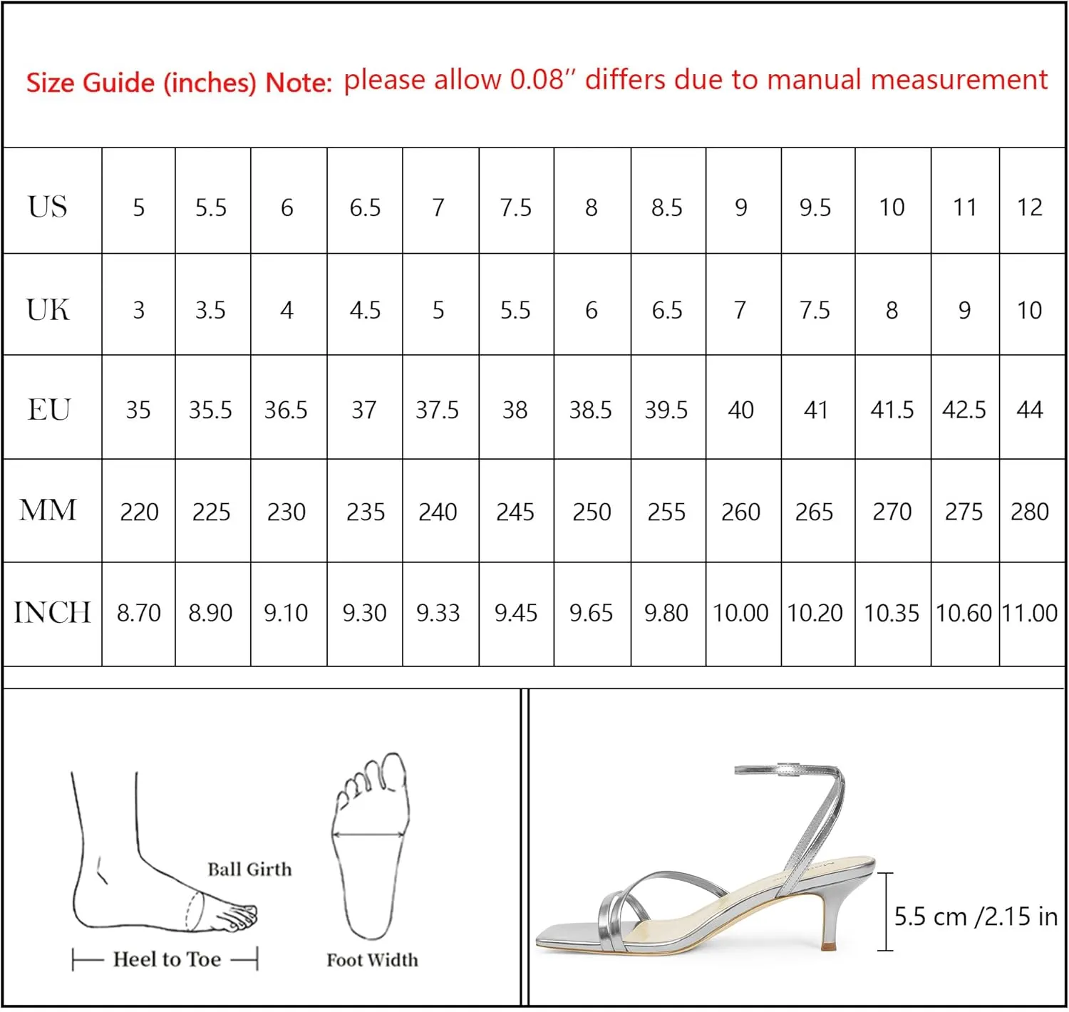 Modatope Womens Sandals Square Open Toe Kitten Heels Strappy Ankle Strap Sandals Comfort Dress Party Shoes