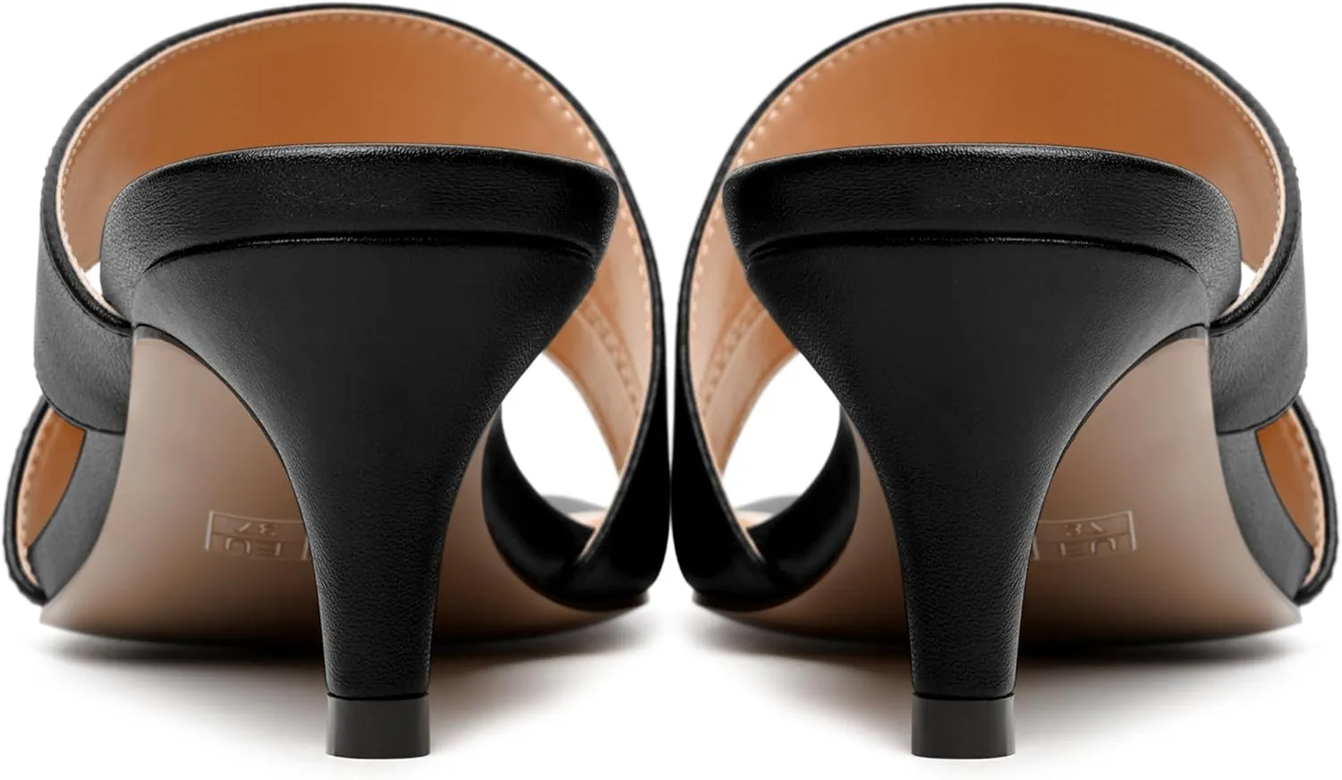 MODENCOCO Womens Summer Slip On Casual Square Toe Matte Comfortable Kitten Low Heel Heeled Sandals 2 Inch