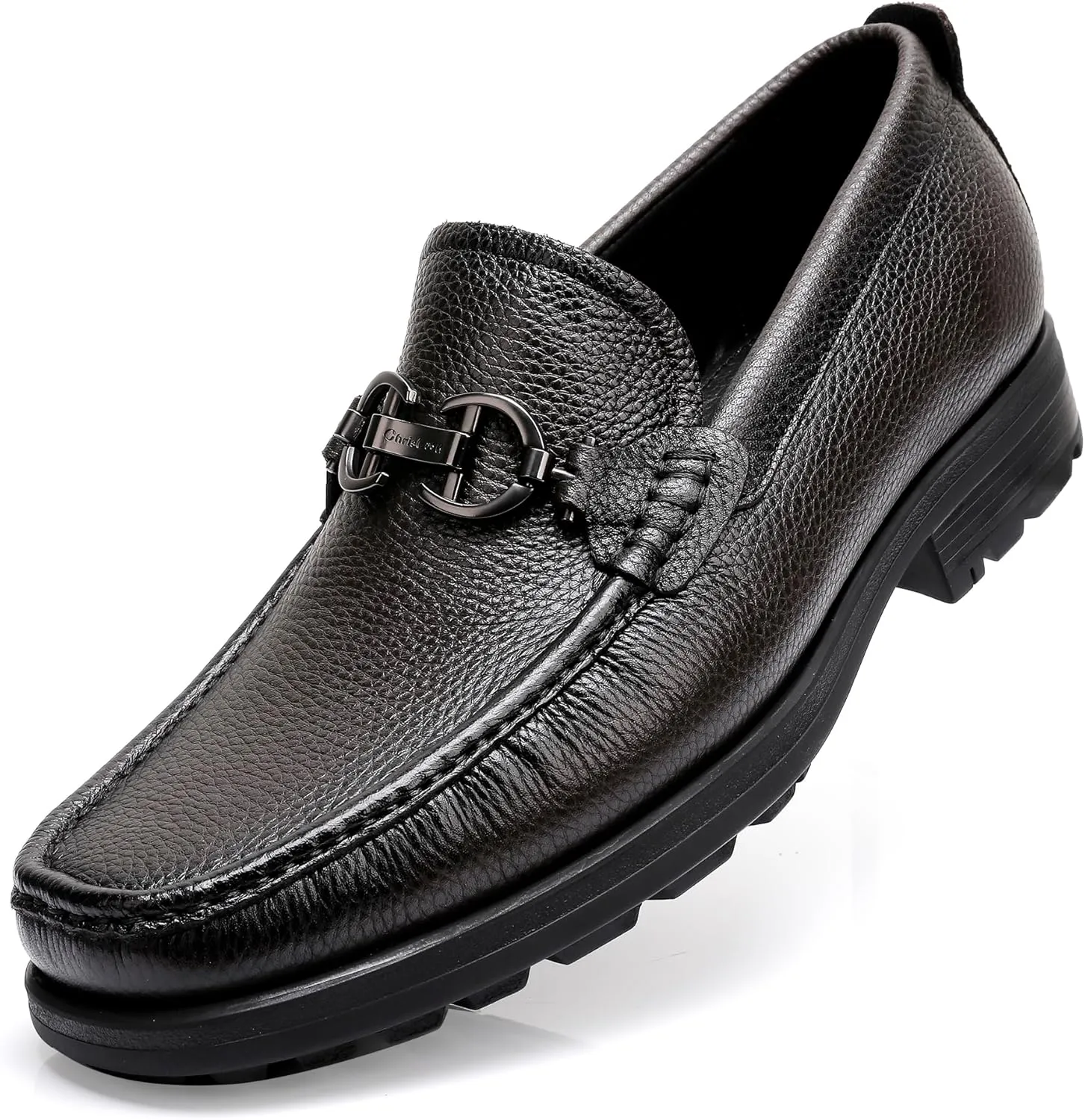 Mokilife Men's Loafers Outlet, Leather Chunky Dress Shoes Formal Loafers Slip on Penny for Men