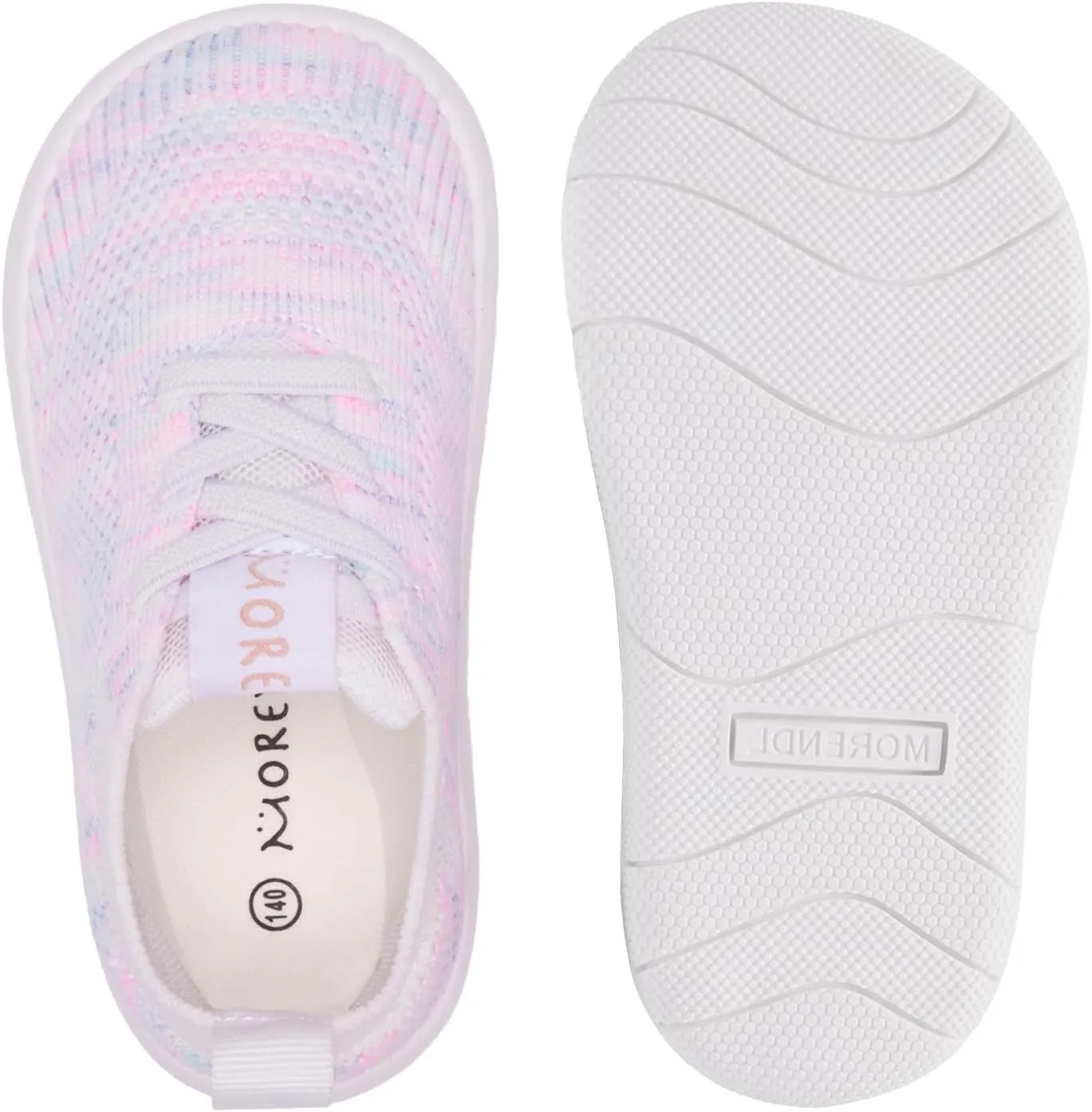 MORENDL Toddler Wide Toe Box Barefoot Shoes Baby First Walking Shoes Boys Girls Non-Slip Zero Drop Minimalist Sneakers