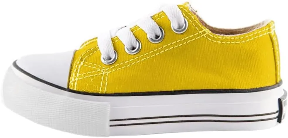 Mvlsoct Boys and Girl Low Top Canvas Kids Lace up Sneakers