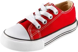 Mvlsoct Boys and Girl Low Top Canvas Kids Lace up Sneakers