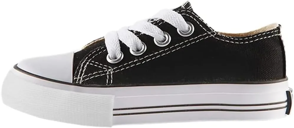 Mvlsoct Boys and Girl Low Top Canvas Kids Lace up Sneakers