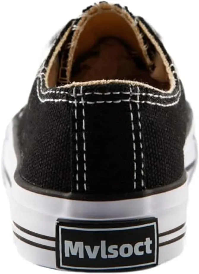 Mvlsoct Boys and Girl Low Top Canvas Kids Lace up Sneakers