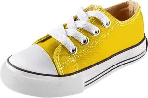 Mvlsoct Boys and Girl Low Top Canvas Kids Lace up Sneakers