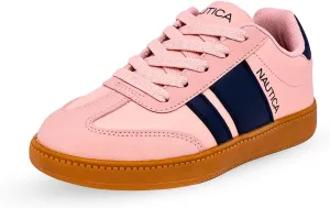 Nautica Boys Girls Casual Fashion Shoes – Comfortable Soccer Classic Walking Tennis Sneakers for Kids – Breathable, Lightweight & Flexible (Lace Up/Bungee) (Low-Top/High Top)