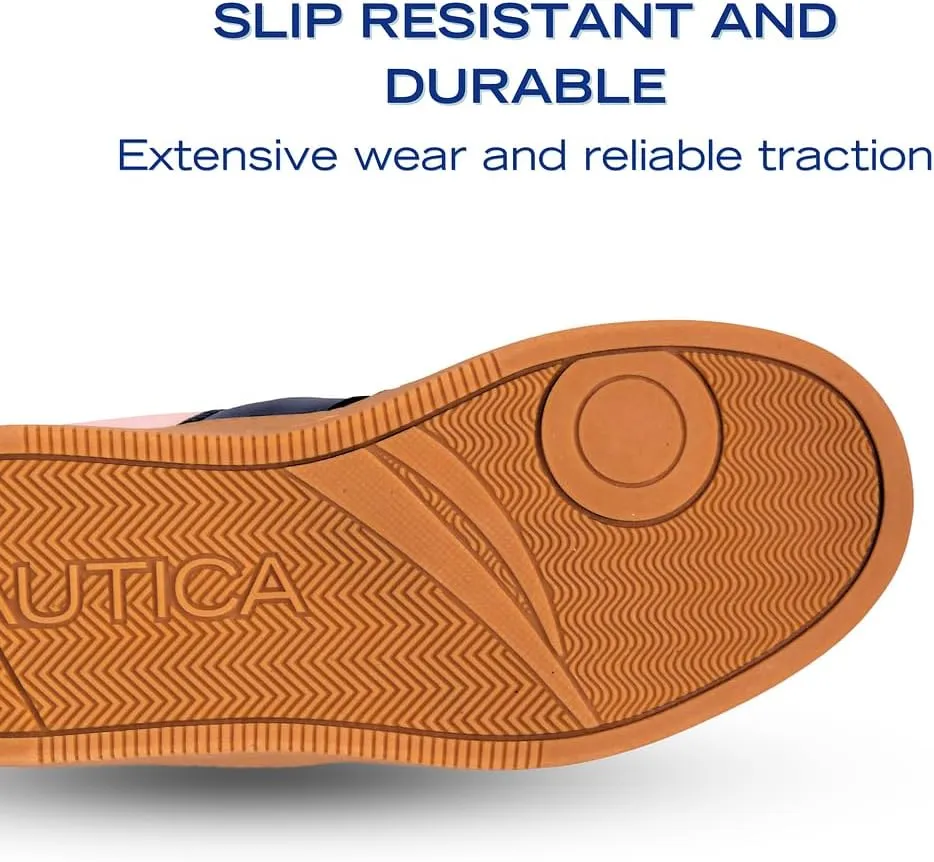 Nautica Boys Girls Casual Fashion Shoes – Comfortable Soccer Classic Walking Tennis Sneakers for Kids – Breathable, Lightweight & Flexible (Lace Up/Bungee) (Low-Top/High Top)