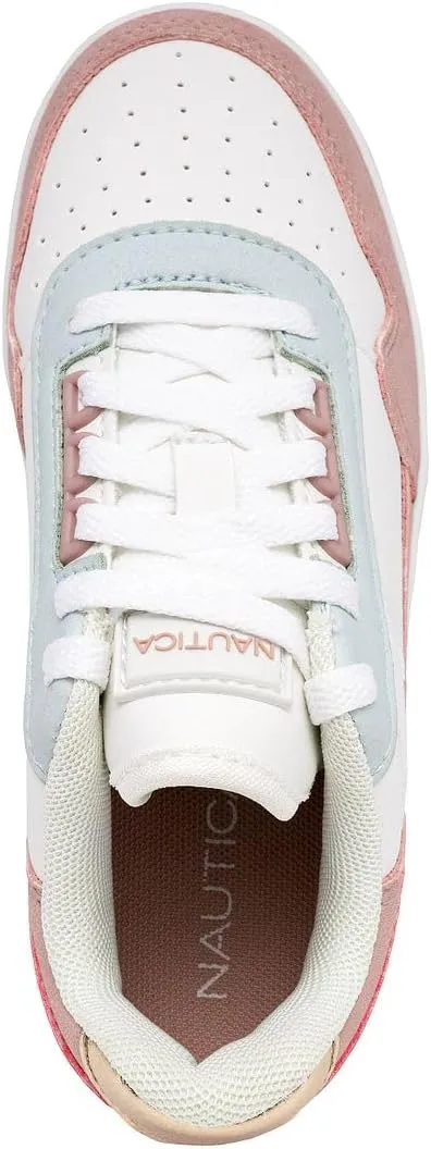 Nautica Girls Fashion Shoe - Lace-Up Low-Top Tennis Sneakers for Big Kids, Little Kids & Toddlers (Regular Heel/Platform Sole)