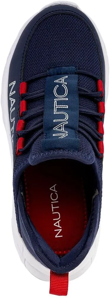 Nautica Kids Athletic Slip-On Sneakers - Comfortable Bungee Running Shoes for Boys and Girls - Stylish and Supportive Footwear for Active Kids (Big Kid/Little Kid/Toddler)