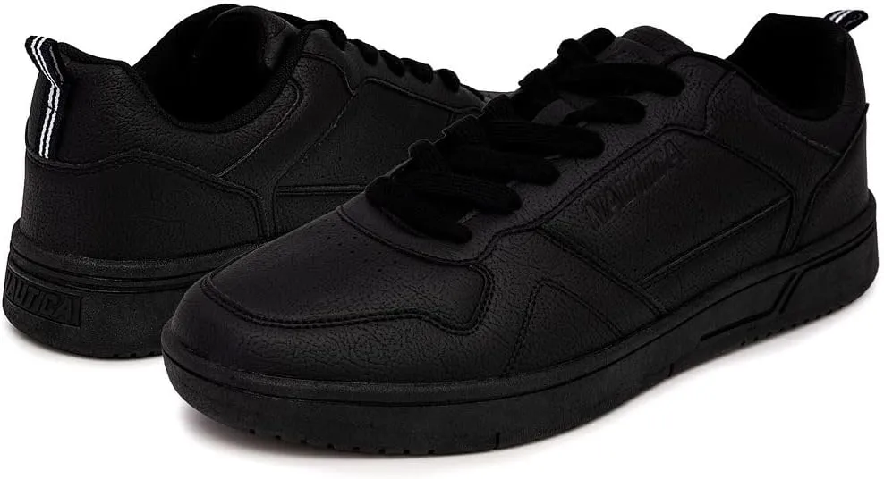 Nautica Men's Classic Low-Top Sneakers – Retro Lace-Up Casual Shoes for Tennis and Basketball-Inspired Style