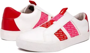 Nautica Women's Slip-On Sneakers – Casual Low-Top Walking Shoes – Comfortable No-Lace Fashion Tennis Style