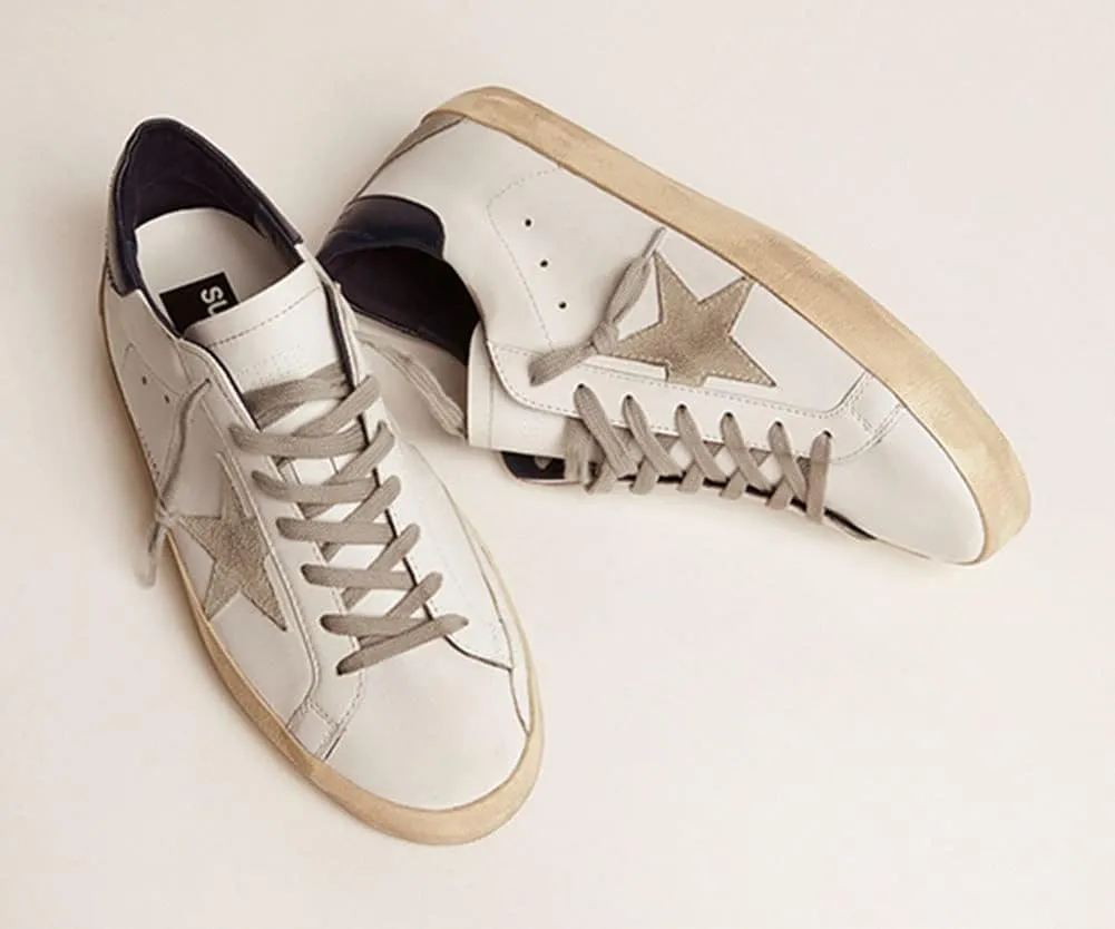 nesho Sneakers for Men Trendy Retro Leather Soft Trainers Breathable Hard-Wearing Rubber Sport Shoes