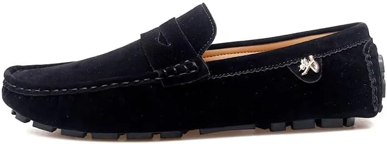 New Loafers for Men Round Toe Suede Vamp Penny Driving Loafers Flat Heel Flexible Comfortable Prom Fashion Slip-ons