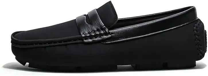 New Mens Loafers Shoe Round Toe Vegan Leather Penny Moccasins Loafers Flexible Slip Resistant Lightweight Prom Fashion Slip-on