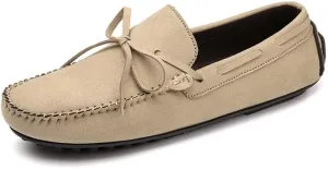 New Mens Loafers Suede Vegan Leather Moccasins Driving Loafers Anti-Slip Comfortable Resistant Fashion Slip On
