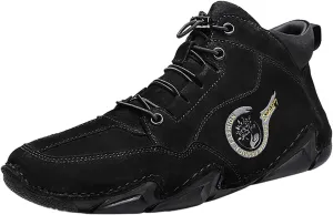 New Spring and Men's Suede Korean High Top Short Boots Shoe Sneaker Men