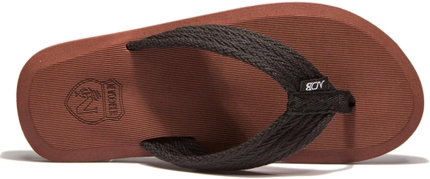 NewDenBer Mens Flip Flops Comfortable Thong Sandals Lightweight Summer Beach Sandals
