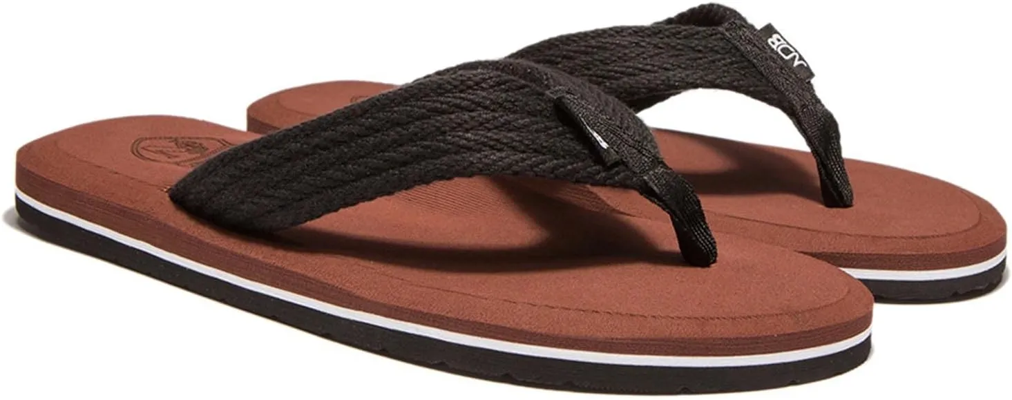 NewDenBer Mens Flip Flops Comfortable Thong Sandals Lightweight Summer Beach Sandals
