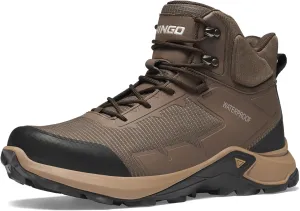 NINGO Men's Hiking Boots Waterproof Hiking Shoes Trail Shoes Lightweight Trekking Boots Comfortable Breathable Outdoor Boot Mid Ankle Boot for Camping, Backpacking, Mountain Trails