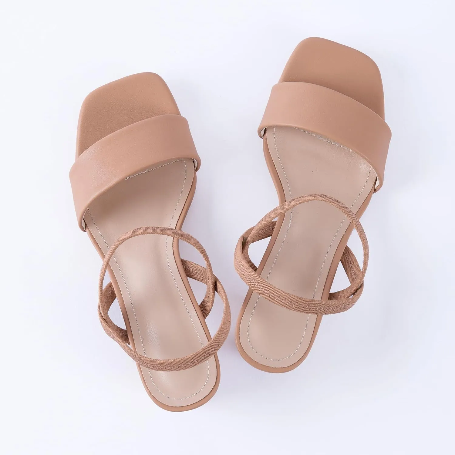N.N.G Women Heels Sandals Ankle Strappy Roman Gladiator Festival Adjustable Chunky Boho Beach Goddess Vintage Italian Summer Casual Vacation Low Heel Chunky Block Leather Casual Square toe