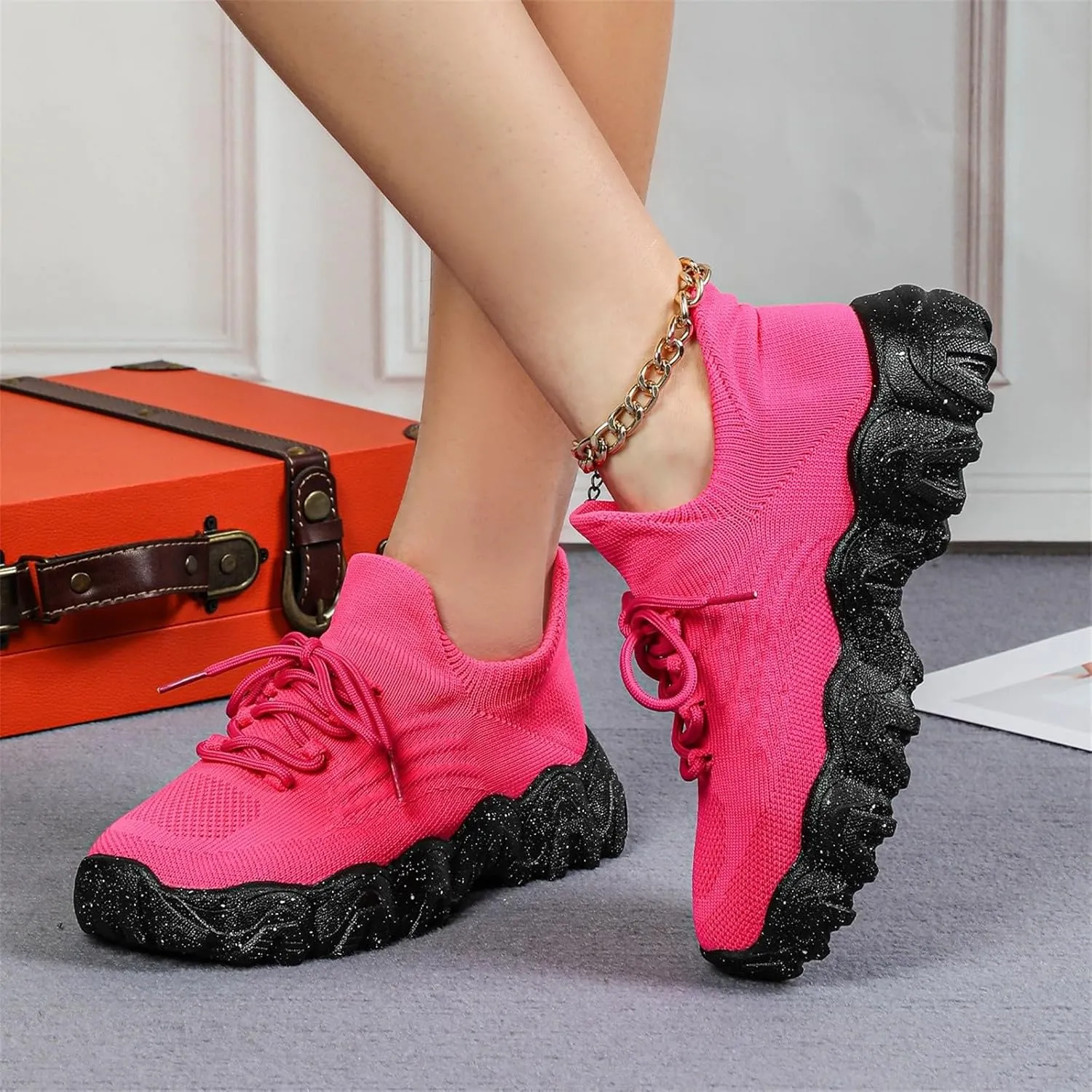 Nurse Babe Shoes,Ortho Comfort Shoes Women,Ortho Pro Classic Sneaker,Women's Mesh Orthopedic Running Walking Sneakers Lightweight Breathable Lace Up Tennis Sneakers