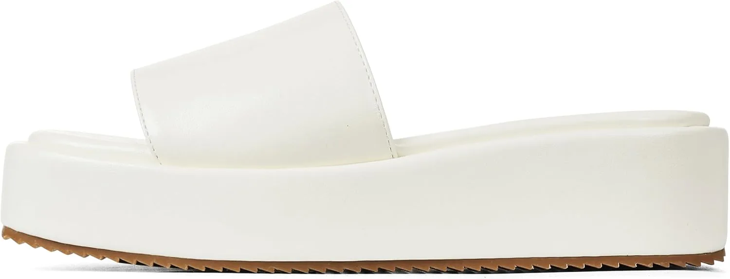 Oiamenne Platform Sandals Women Comfortable Open Toe Wedge Sandals Slip On Platform Slides for Women Padded Summer Casual Beach Shoes