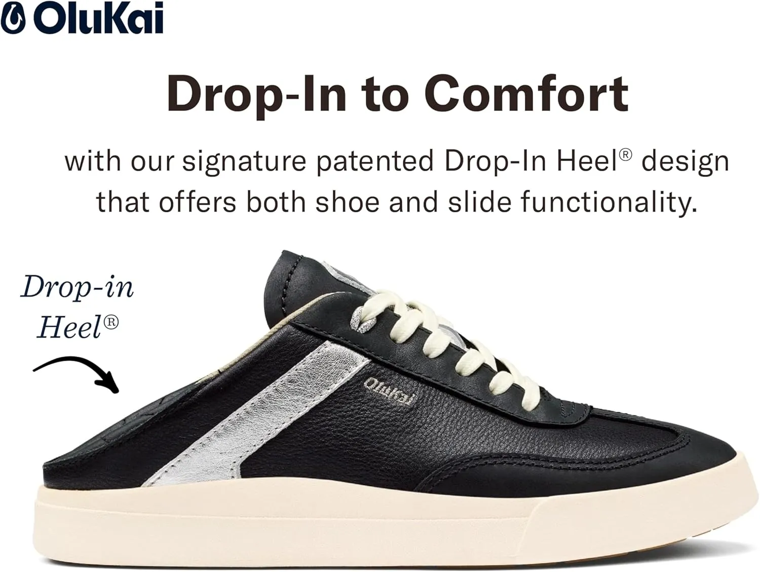 OLUKAI Ha'upu Women's Everyday Sneaker, Classic Lace-Up Design, Comfort Fit