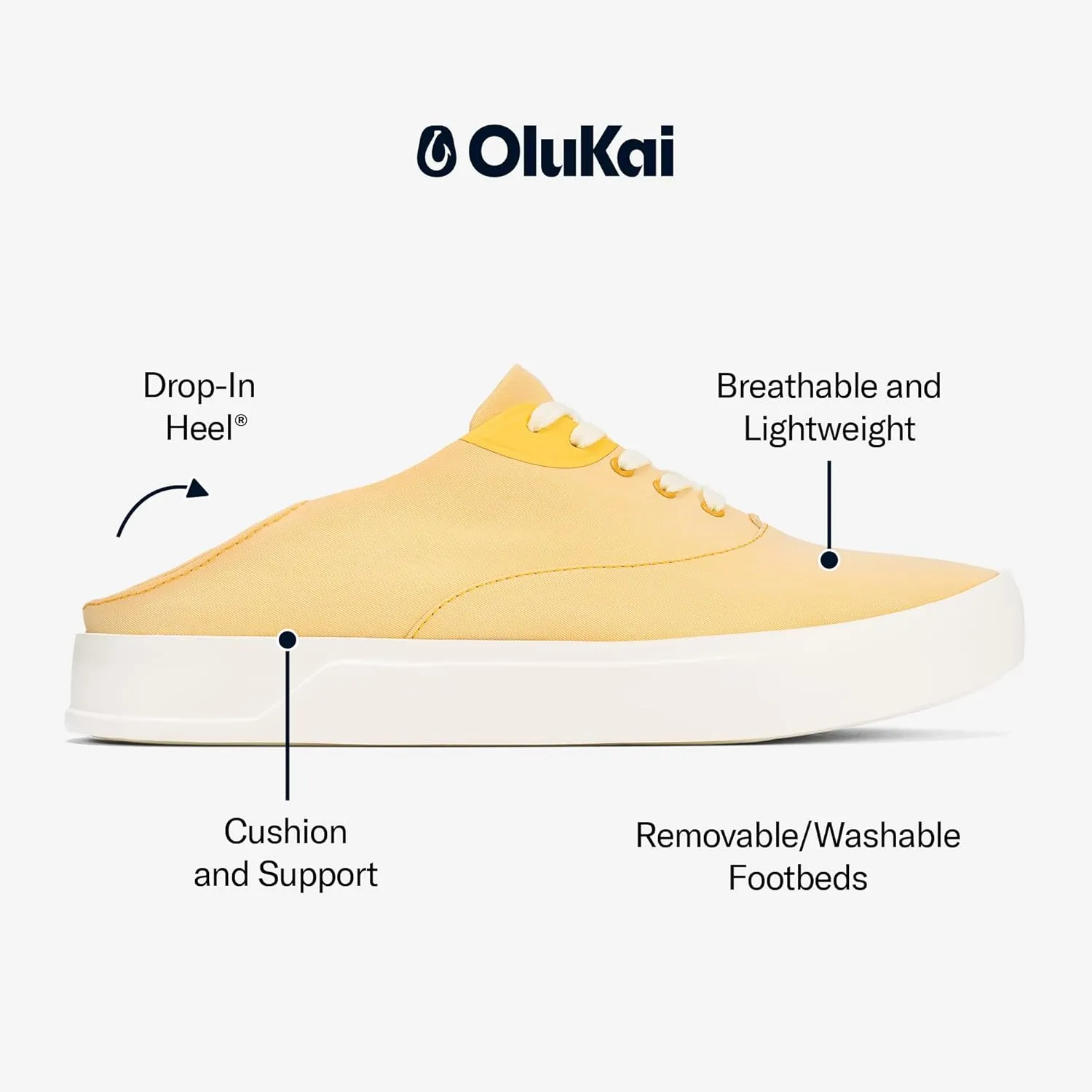 OLUKAI Tradewind Men's Everyday Sneaker, Lightweight Canvas & Classic Lace-Up Design, All-Day Comfort & Support