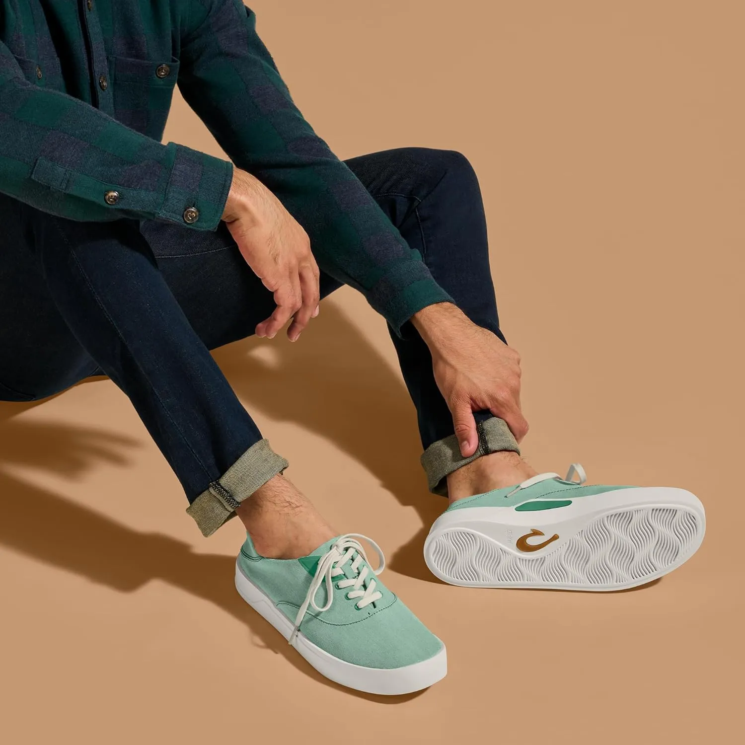 OLUKAI Tradewind Men's Everyday Sneaker, Lightweight Canvas & Classic Lace-Up Design, All-Day Comfort & Support