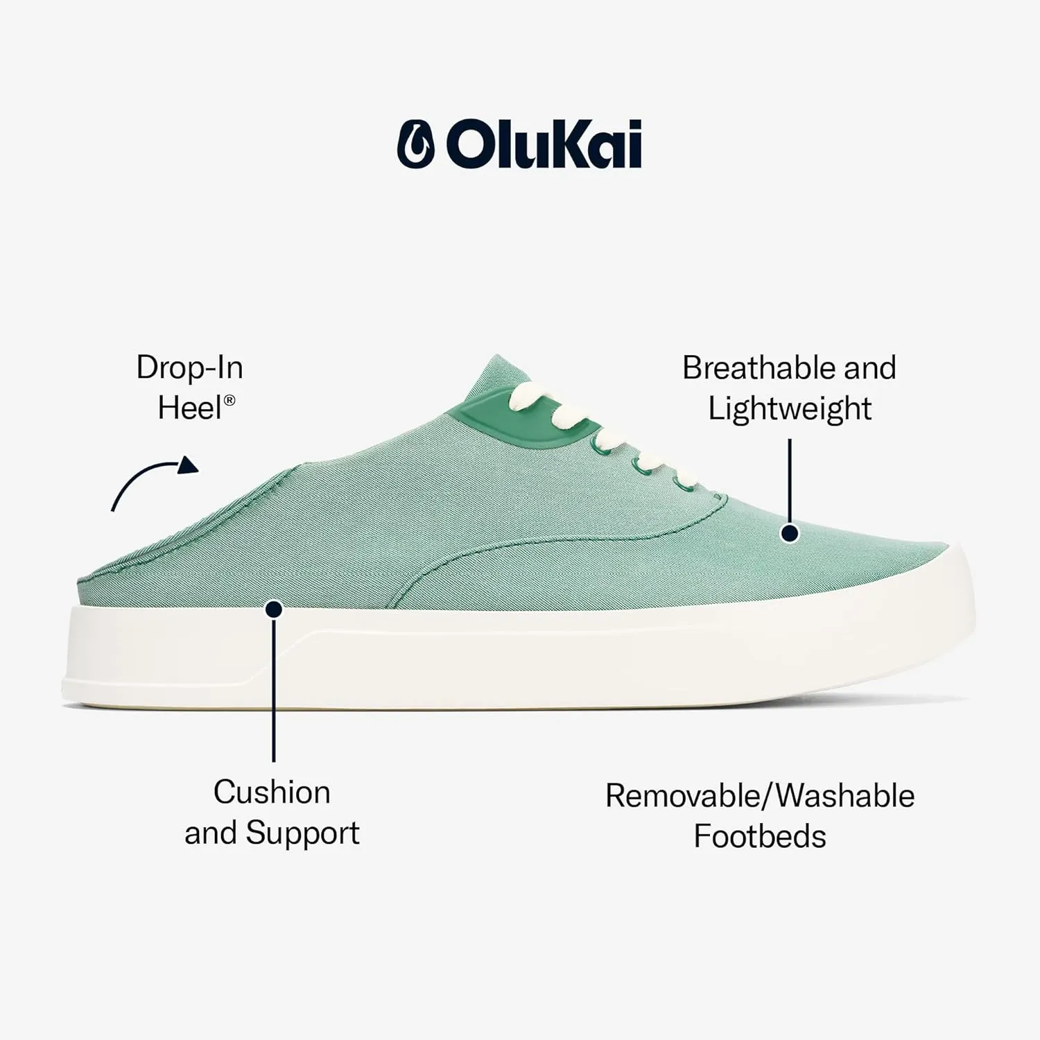 OLUKAI Tradewind Men's Everyday Sneaker, Lightweight Canvas & Classic Lace-Up Design, All-Day Comfort & Support