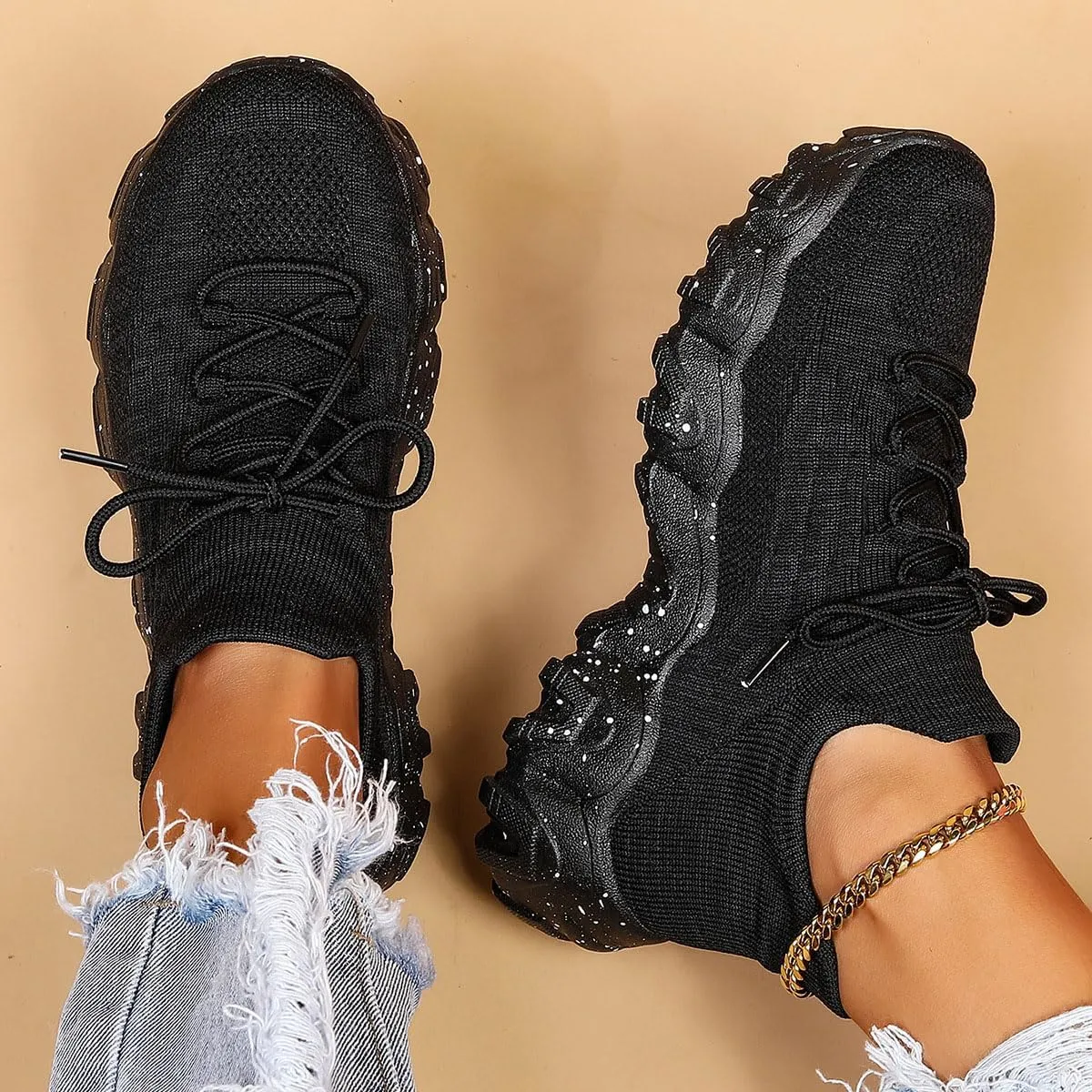 Ortho Cloud Women's Shoes, Izarna Simplysnug Womens Mesh Breathable Non-Slip Lightweight Casual Shoes, 2024 Summer Lace Up Low Top Slip On Sneakers