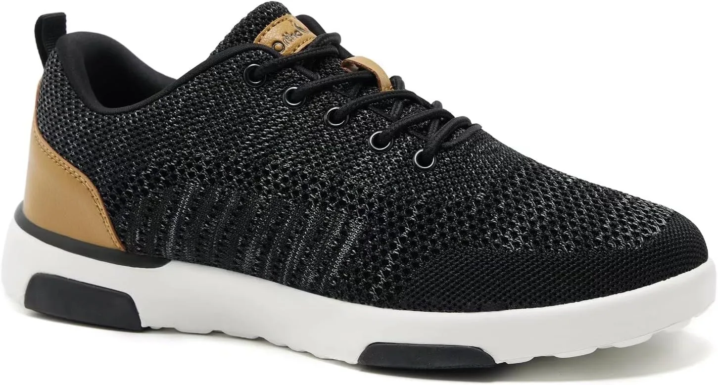 OrthoComfoot Men's Orthopedic Fashion Sneakers for Plantar Fasciitis: Comfortable Arch Support Walking Shoes for Flat Feet, Casual Breatbable Orthotic Shoes for Foot and Heel Pain Relief