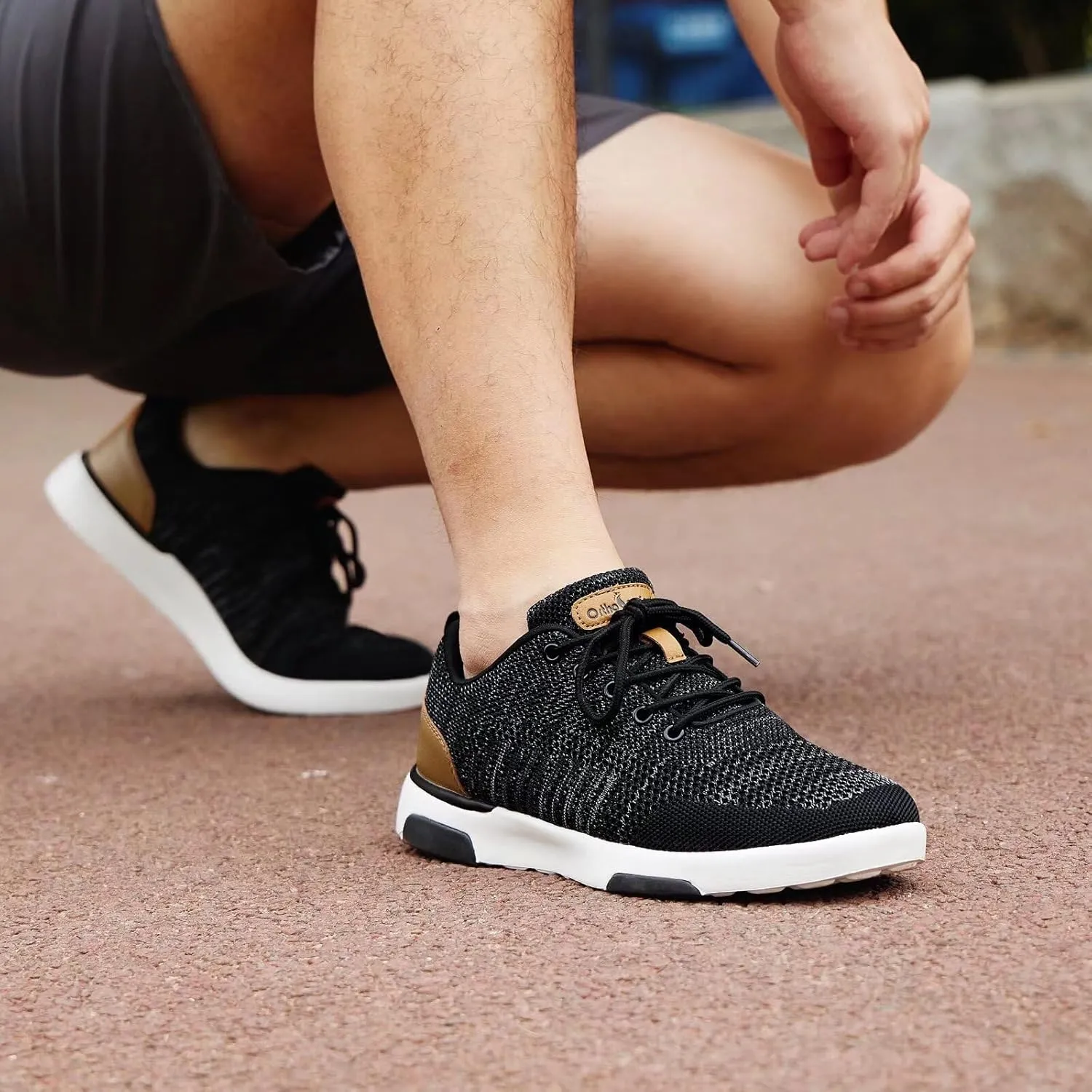 OrthoComfoot Men's Orthopedic Fashion Sneakers for Plantar Fasciitis: Comfortable Arch Support Walking Shoes for Flat Feet, Casual Breatbable Orthotic Shoes for Foot and Heel Pain Relief