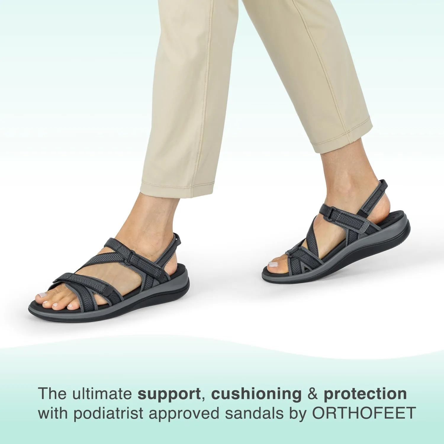 Orthofeet Women's Orthopedic Water-Friendly Lake Sandals