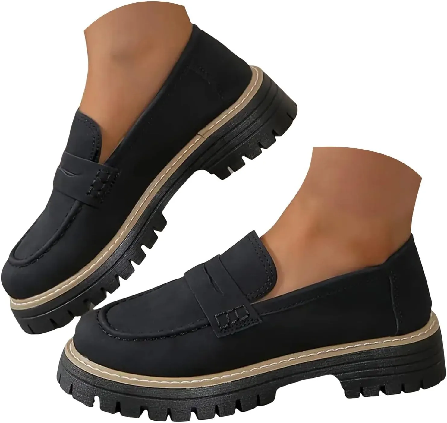 Orthoture-Orthopedic Platform Loafers Comfortable Casual Fashion with Buckle Shoes Womens Round Toe Flats Walking Shoes